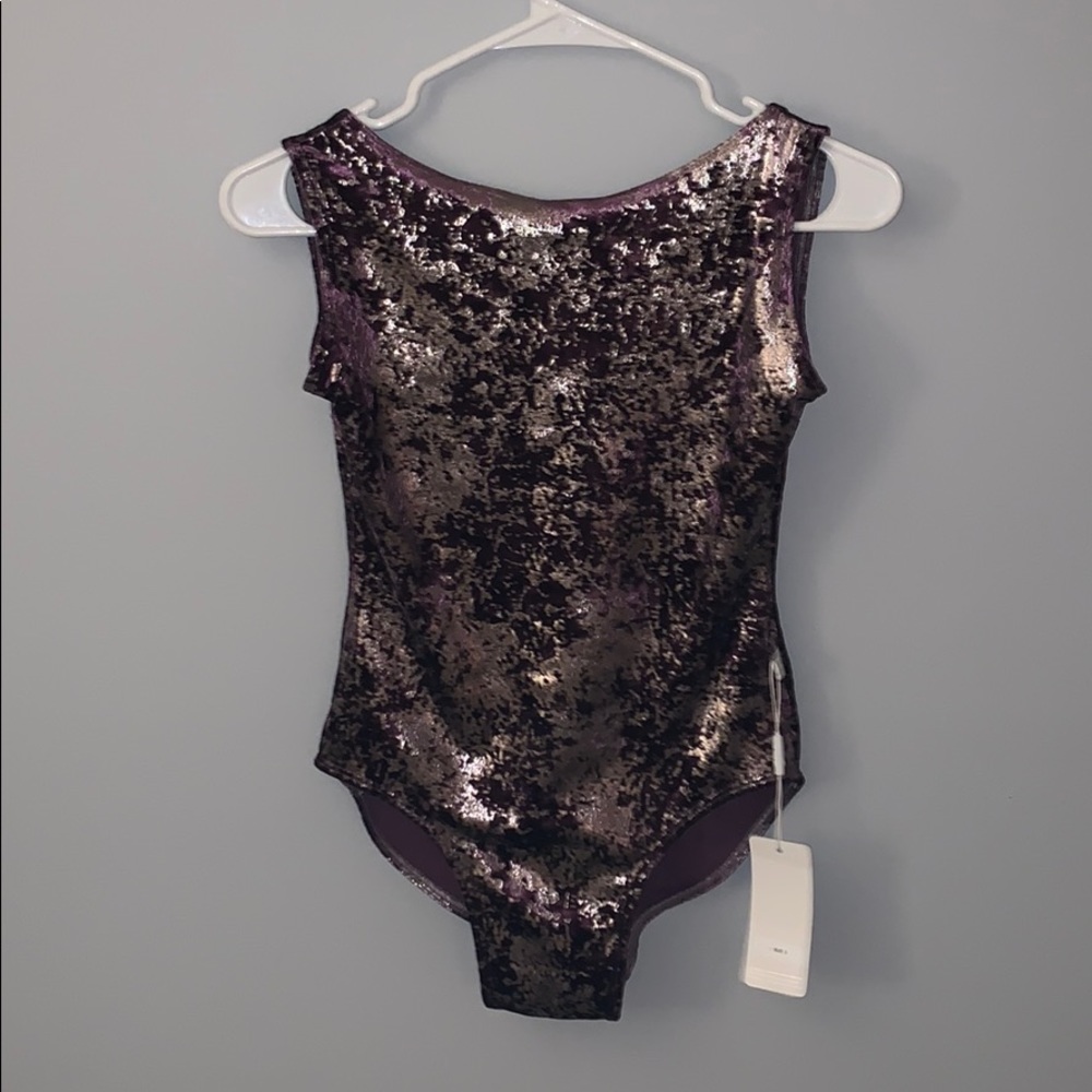 NWT Class In Distressed Velvet Leotard